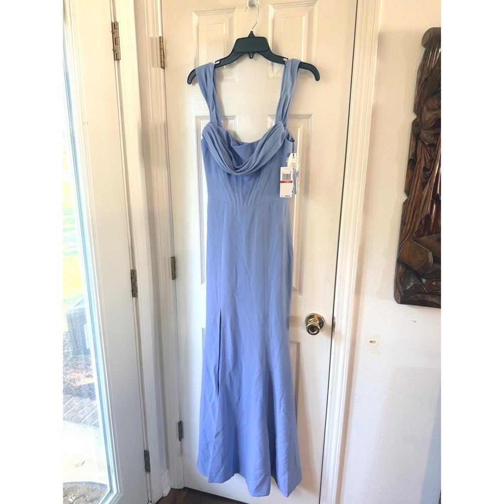 Dress the Population Melania Off-the-Shoulder Gown Sky Blue XS DDRJ68-3053